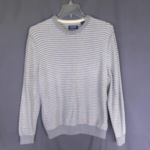 Chaps Classic Fit Crewneck Striped Pullover Mens Size Large Business‎ Casual